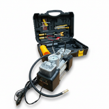 Compresor auto 12V cu 2 cilindri,  72 L/min – set complet cu cutie și scule