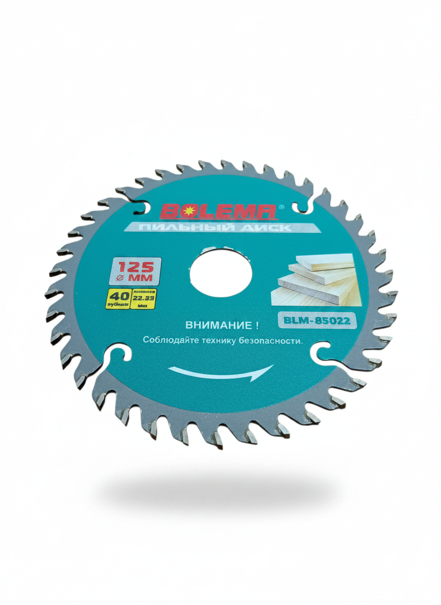 Disc circular pentru lemn 125 mm – profesional, 40T Vidia, 22.23 mm, 12.500 rpm