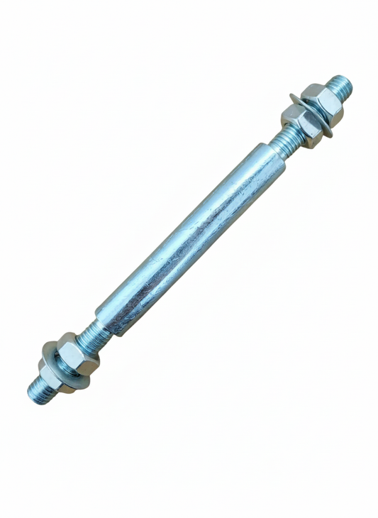 Ax pentru roabă, 20 mm grosime, 220 mm lungime – oțel zincat, cu piulițe și saibe