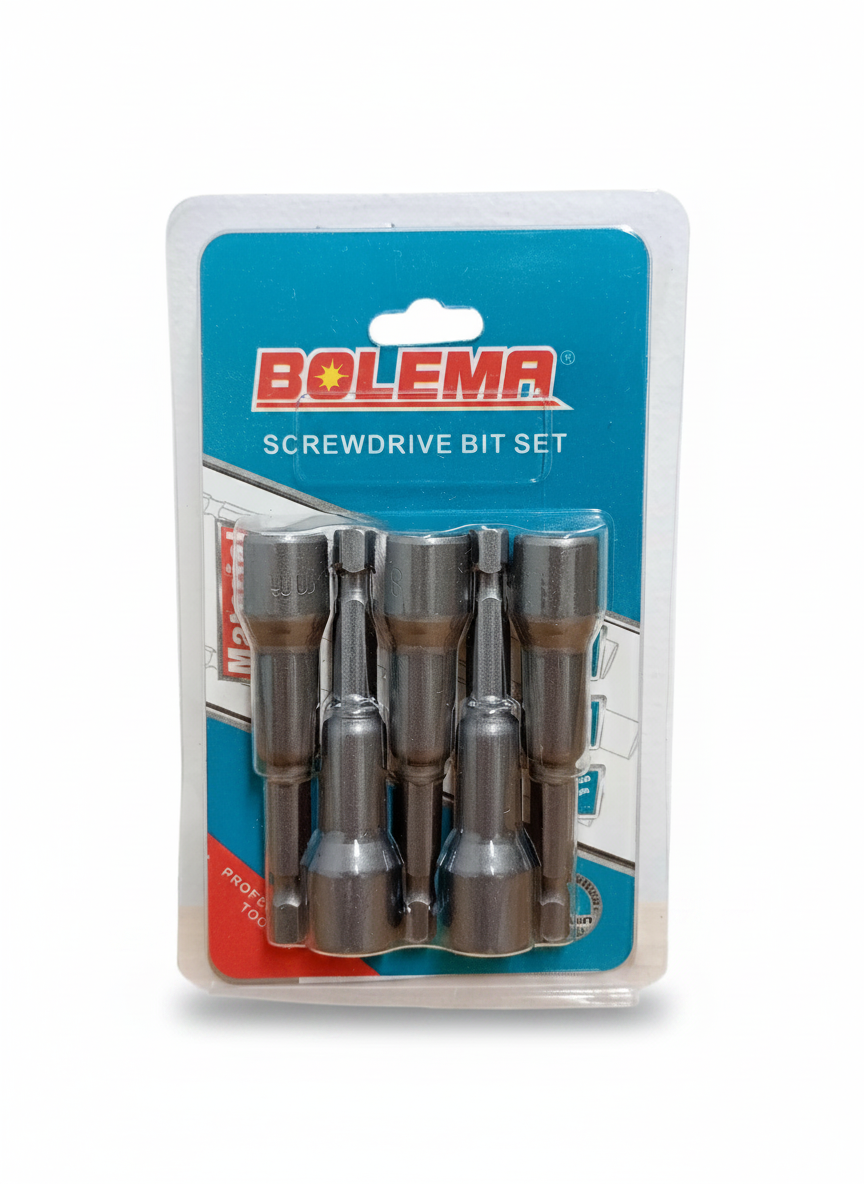 Set biți tubulari 8 mm, magnetici – 5 buc