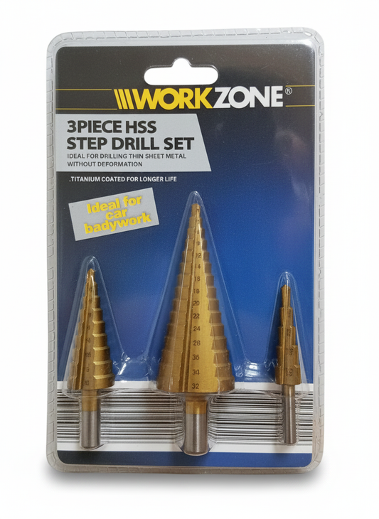 Burghie conice treptate, HSS TiN – set 3