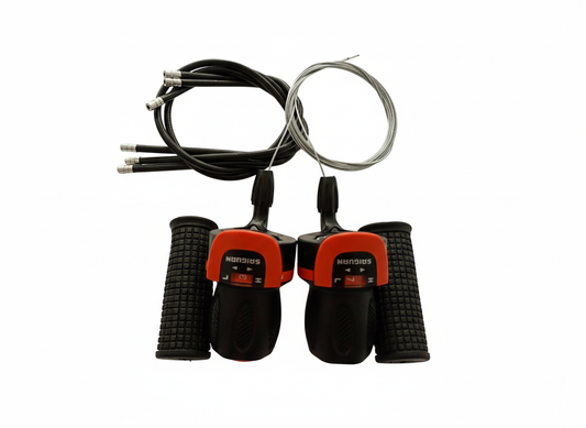 Set Manete Schimbător Rotative Saiguan 3x7 Viteze – Kit Complet cu Cabluri și Manșoane