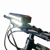 Far bicicletă reîncărcabil cu claxon, USB, 8 LED + 20 SMD