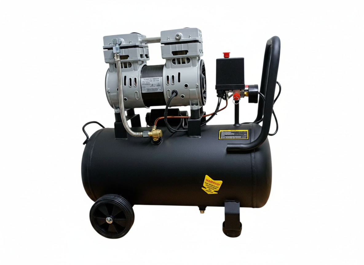 Compresor Aer Ultra-Silențios 30L SC750-30L – 0.75kW (1CP), Fără Ulei
