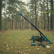 Set Profesional de Grădinărit 3-în-1: Tijă Telescopică (Până la 296 cm), Mini-Drujbă cu Pompă de Ungere, Foarfecă Electrică + 2 AcumulatorI