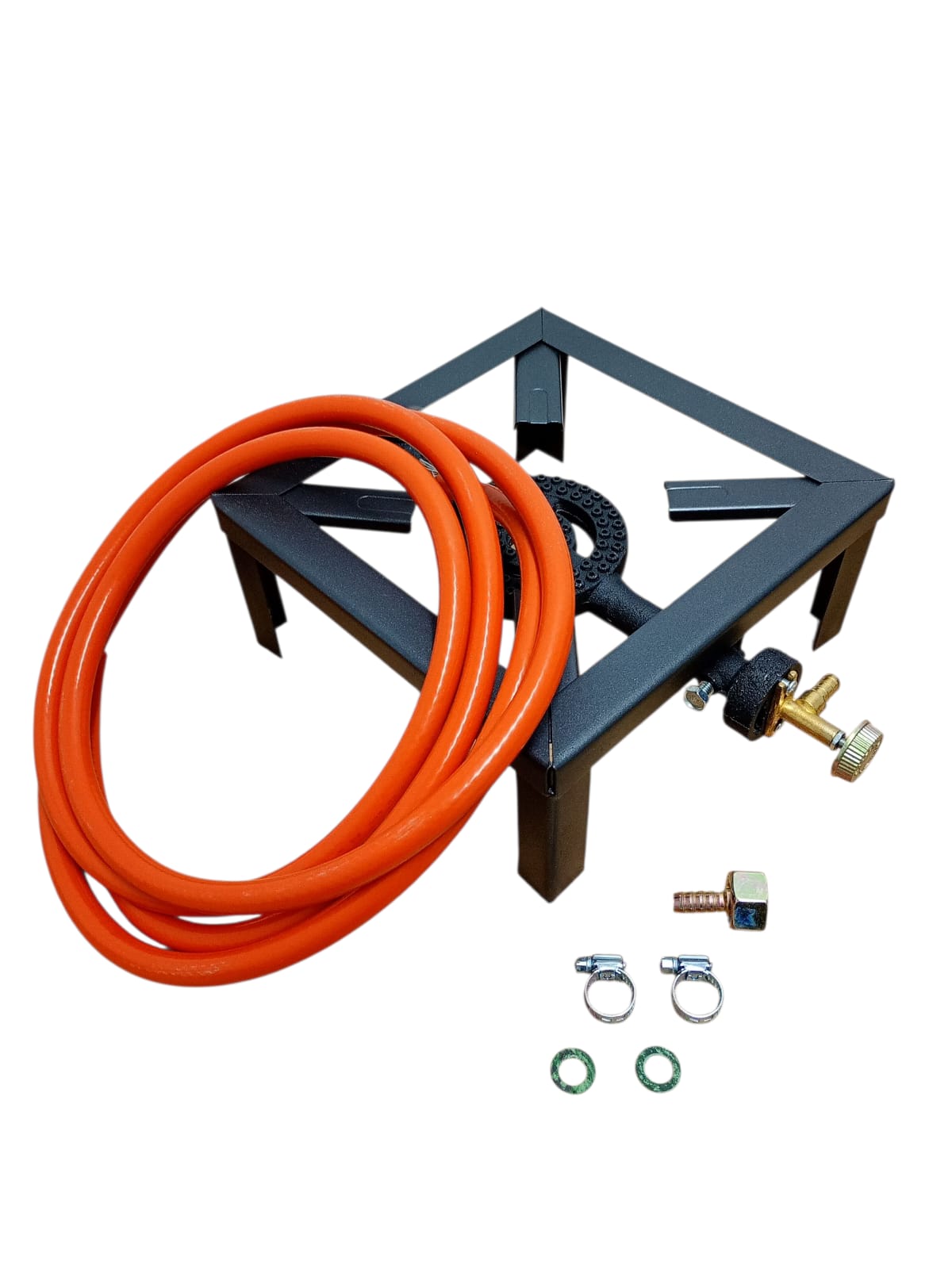 Pachet pirostrie cu arzător 25×25 cm + furtun 3 m + 1 reductie + 2 coliere