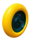 Roată Roabă din Spumă Poliuretanică 3.50-8 – Jantă Metalică, Ax 14 mm (Fără Pană)