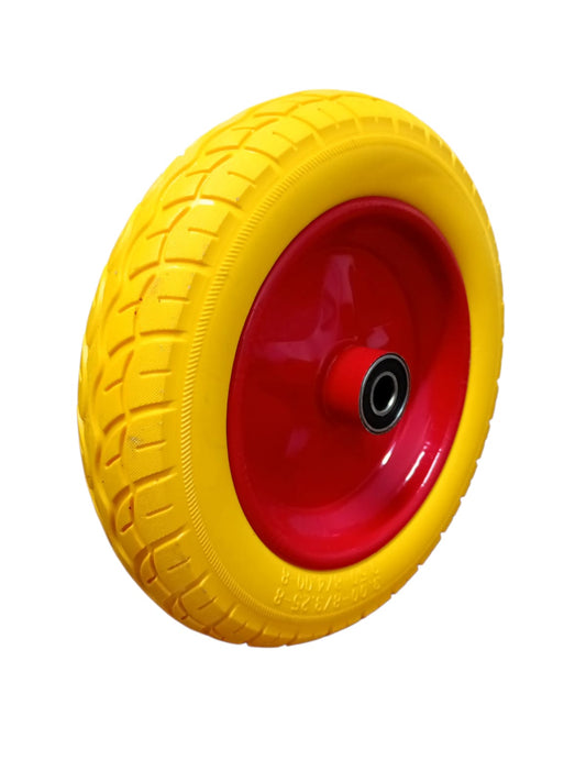 Roată Roabă din Spumă Poliuretanică 3.50/3.00-8 cu Rulmenți – Ax 20 mm (Fără Pană)