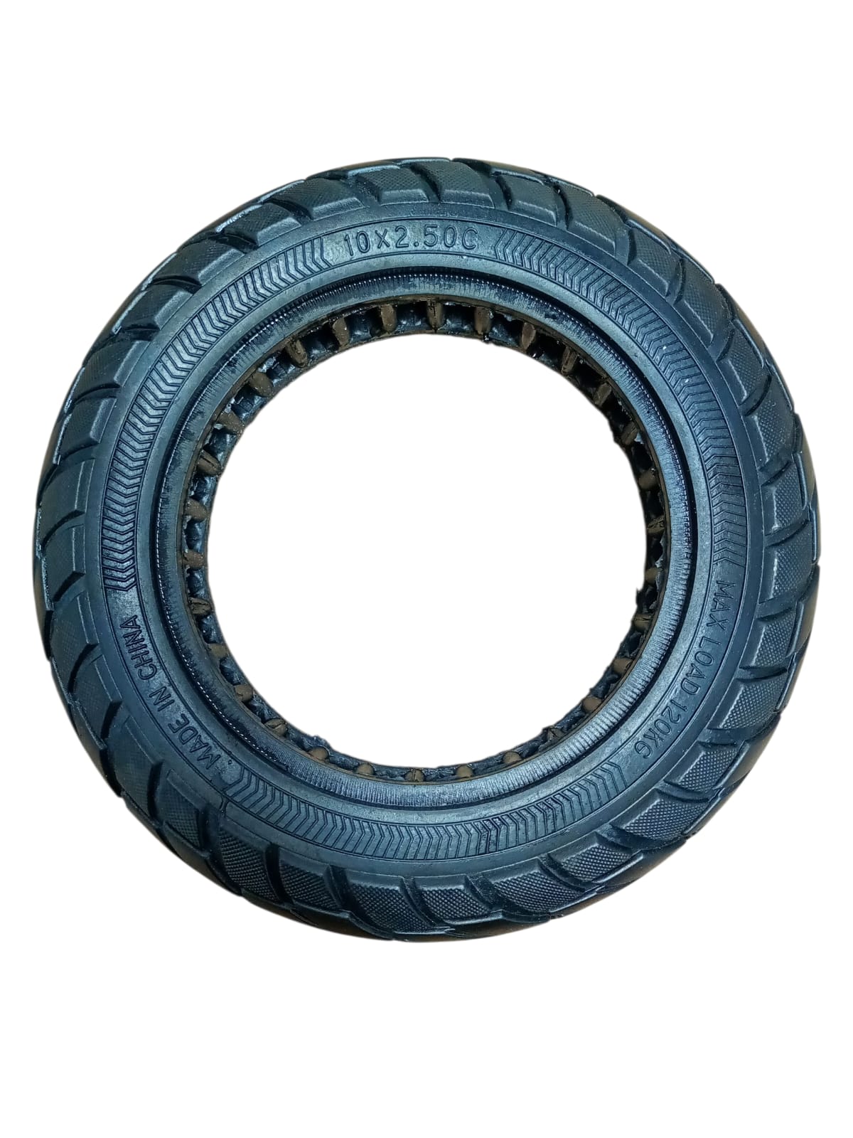 Anvelopă Plină (Solidă) Trotinetă Electrică 10×2.50C – Model Brut / Anti-Șoc