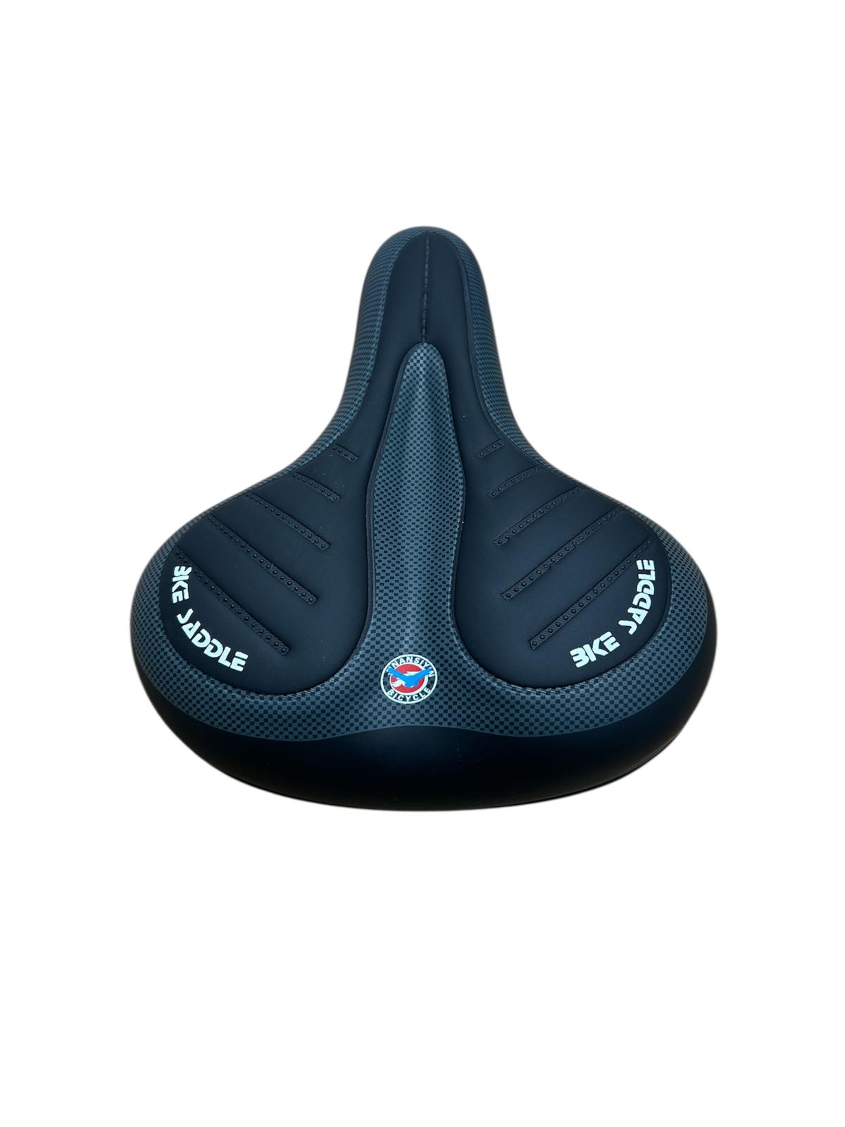 Șa bicicletă cu spumă cu memorie, bandă reflectorizantă și 2 arcuri cu protecție – 25 cm x 21 cm