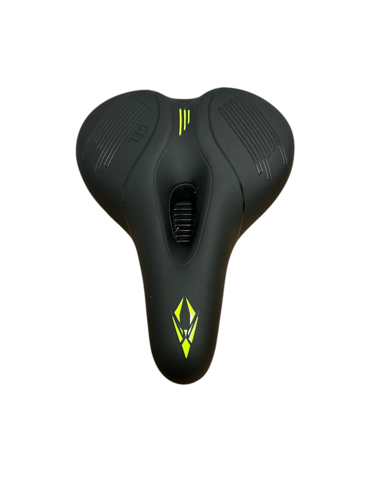 Șa bicicletă cu gel, fantă de aerisire și 2 arcuri cu protecție – 25 × 20 cm