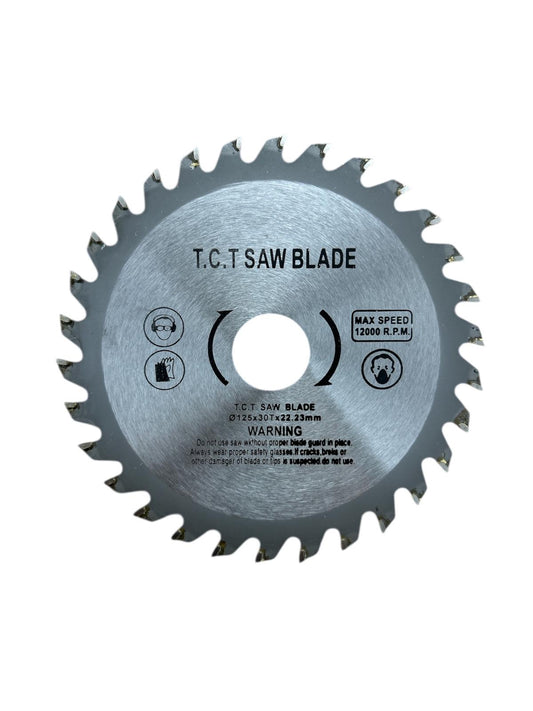 Disc Circular T.C.T. 125 × 30 dinți × 22.23 mm – 12.000 RPM