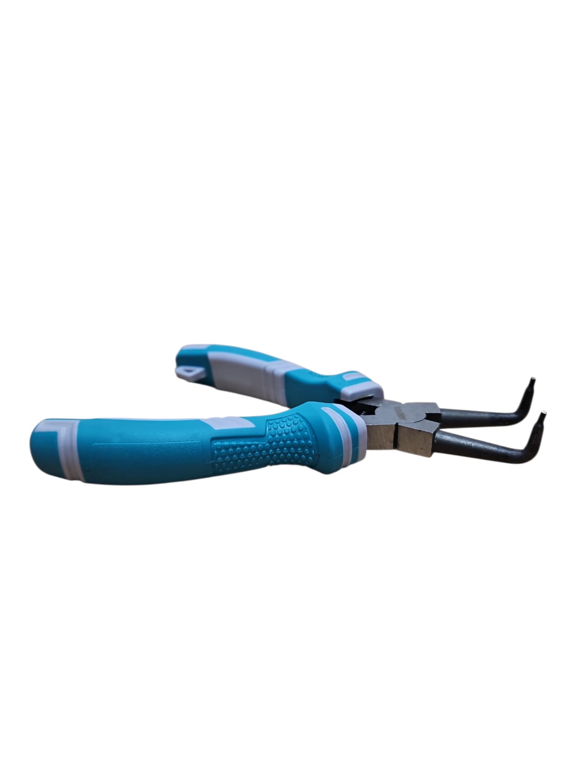 Clește pentru strângere siguranțe Seeger, 180 mm – vârf îndoit, ergonomic