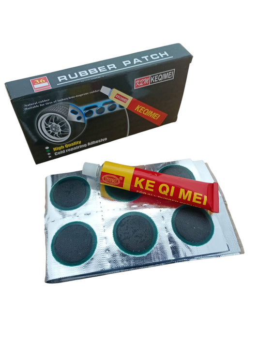 Set 36 Petice pentru Lipit Camere Bicicletă + Soluție Vulcanizare