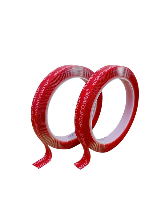 Bandă dublu-adezivă transparentă 12 mm x 3 m – 2 bucăți