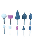 Set 10 Piese Pietre Șlefuit, tije 1/4” și 1/8”