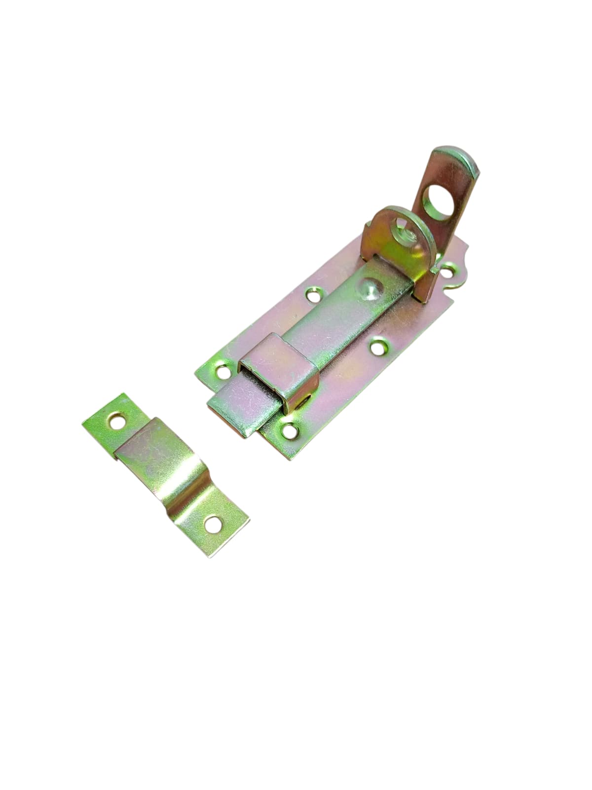Zăvor metalic 100 mm x 40 mm cu gaură pentru lacăt – finisaj galvanizat