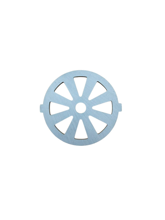 Sită pentru Mașină de Tocat Electrică – Ø 50 mm, Orificii Triunghiulare 10 × 14 mm, Grosime 4 mm