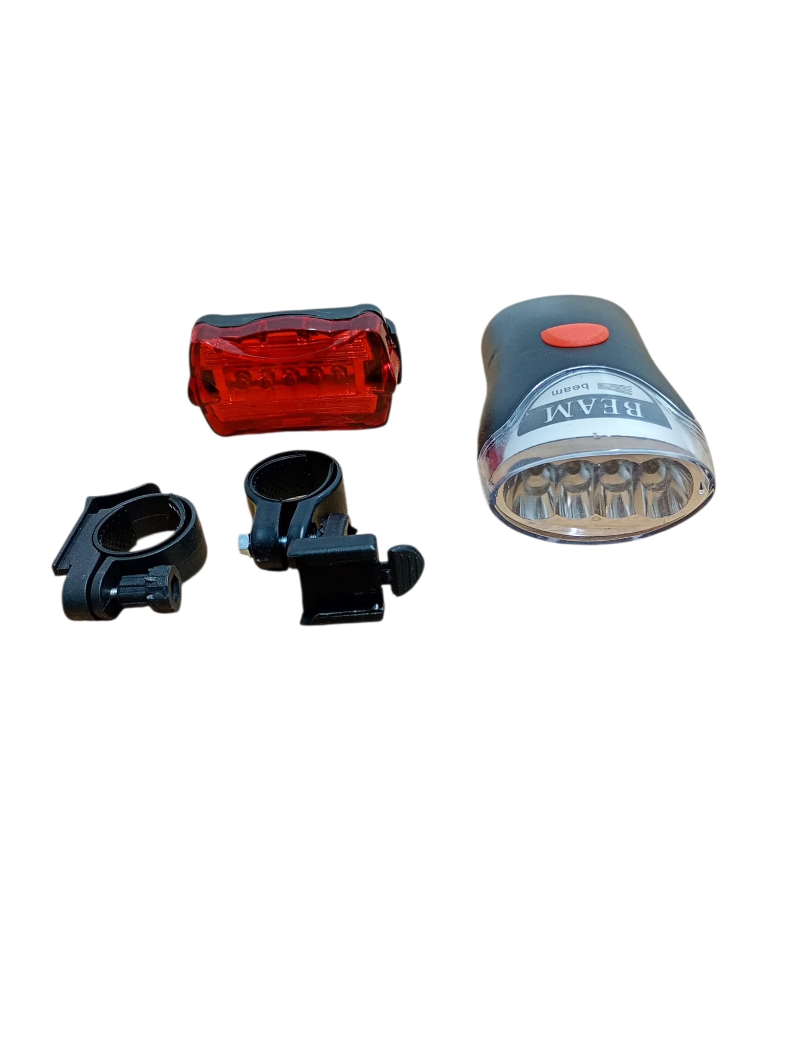 Set lumini bicicletă față + spate, LED – alimentare cu baterii