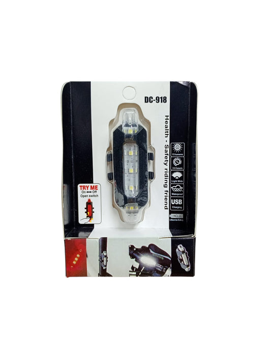 Lumină LED Albă pentru Bicicletă cu Încărcare USB