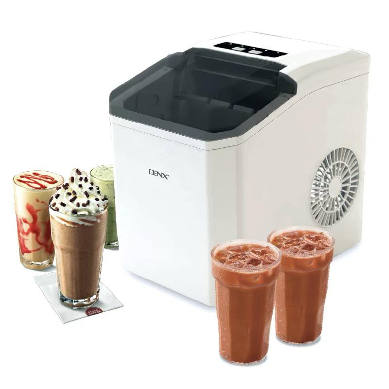 Mașină de gheață pentru acasă DENX DX2051, 1.3 L, 12 kg/24h, 110 W, gri