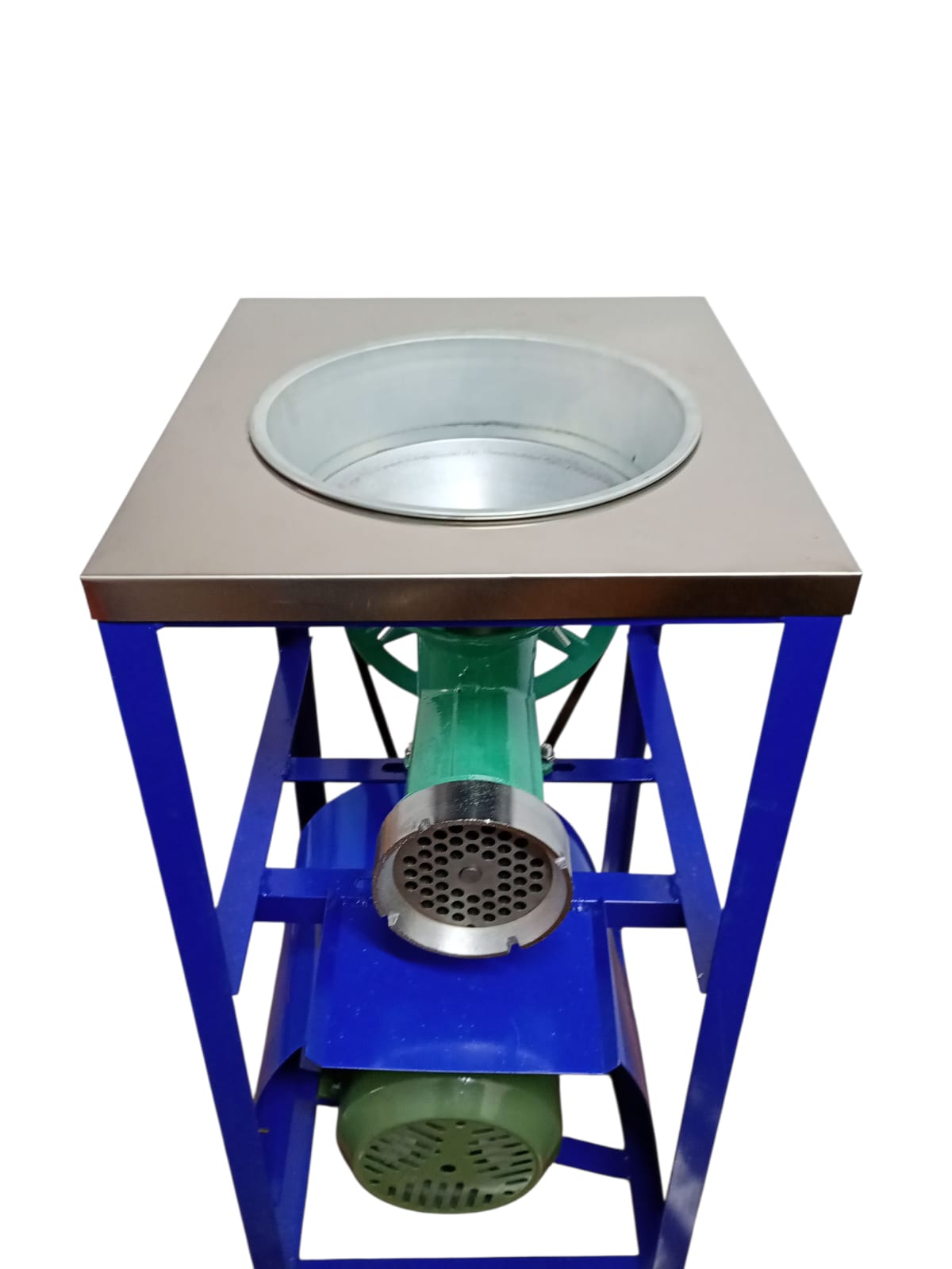 Mașină de Tocat Electrică 1.5 kW, 1400 RPM, cu Pâlnie, Blat Metal