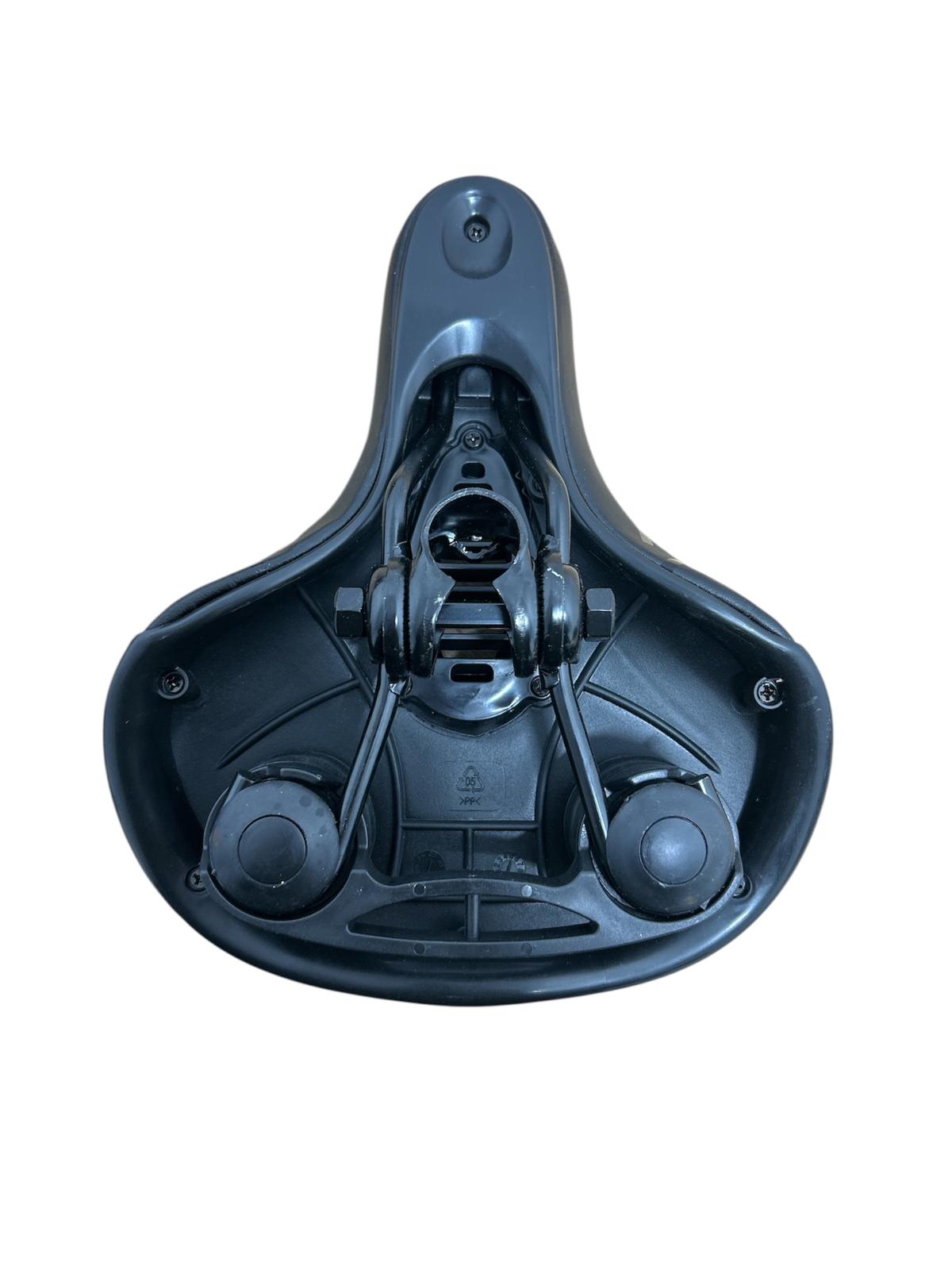 Șa bicicletă cu gel, fantă de aerisire și 2 arcuri cu protecție – 25 × 20 cm