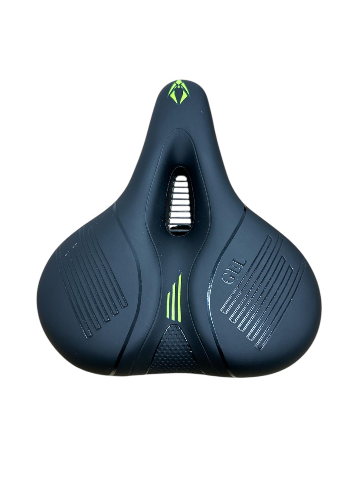 Șa bicicletă cu gel, fantă de aerisire și 2 arcuri cu protecție – 25 × 20 cm