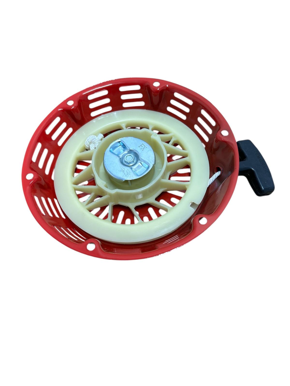Demaror cu sfoară pentru motor benzină – Ø 21 cm, grosime 4,5 cm, 6 găuri