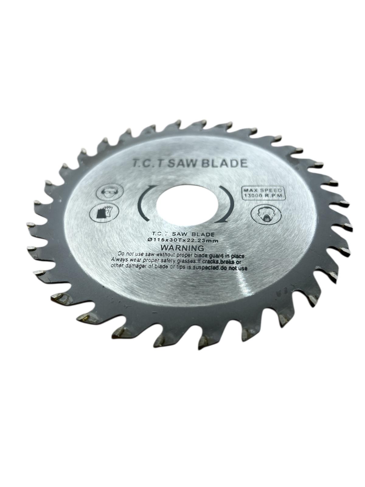 Disc Circular T.C.T. 115 × 30 dinți × 22.23 mm – 13.000 RPM