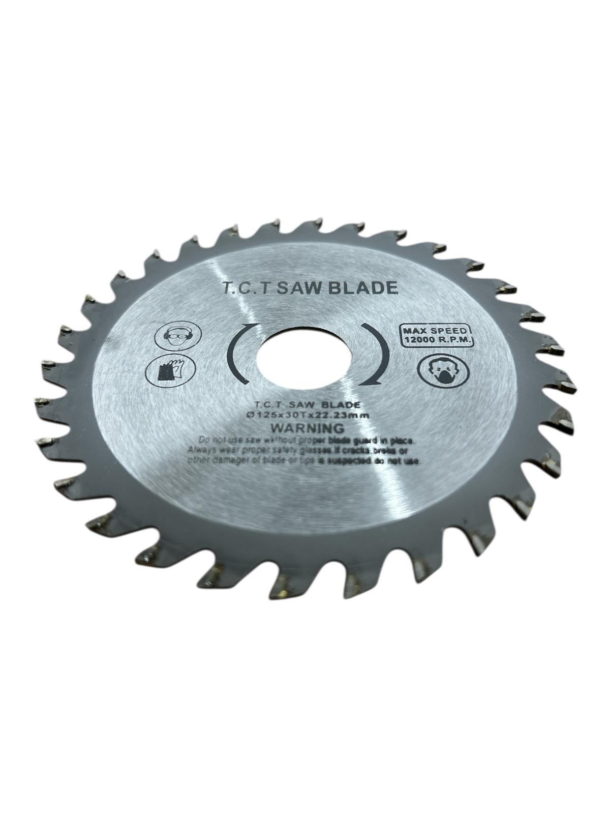 Disc Circular T.C.T. 125 × 30 dinți × 22.23 mm – 12.000 RPM