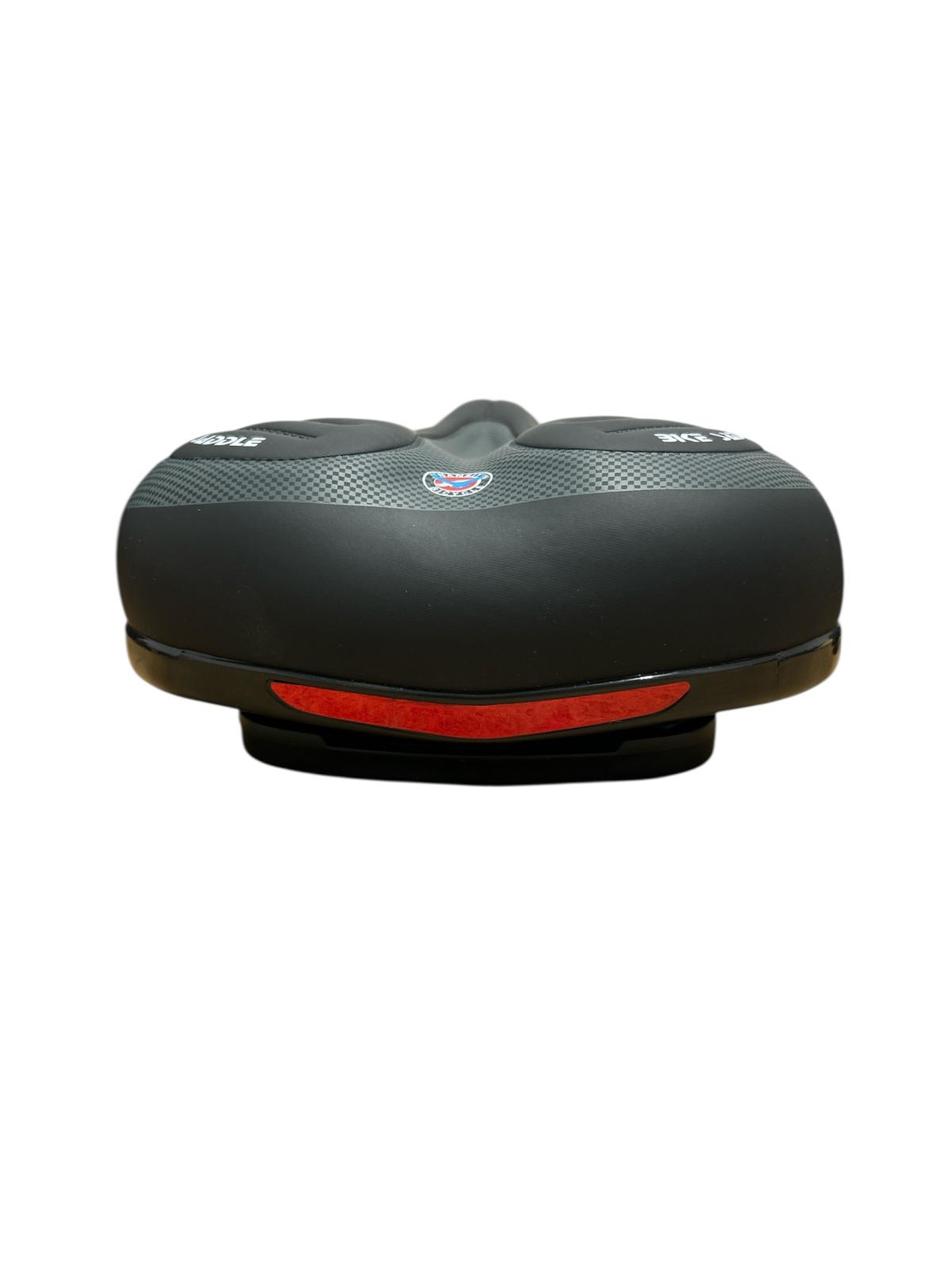 Șa bicicletă cu spumă cu memorie, bandă reflectorizantă și 2 arcuri cu protecție – 25 cm x 21 cm