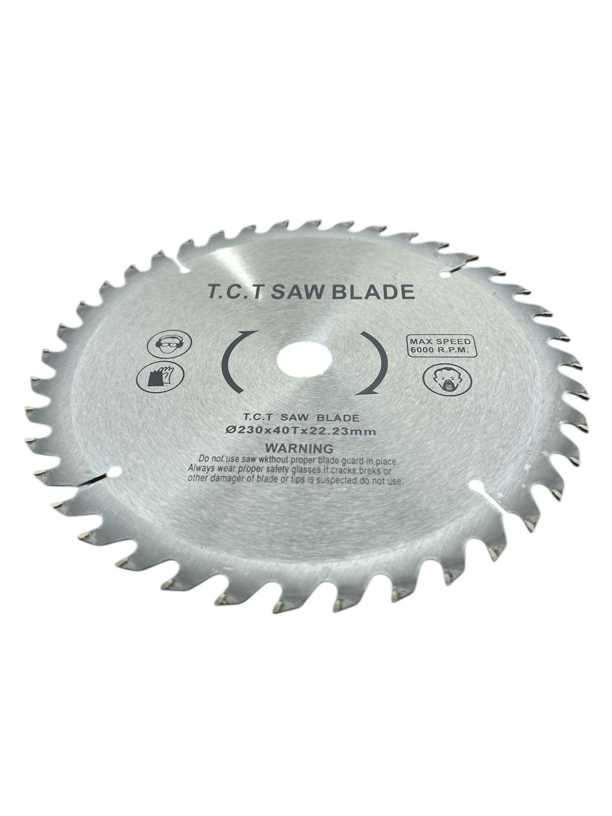 Disc Circular T.C.T. 230 × 40 dinți × 22.23 mm – 6.000 RPM