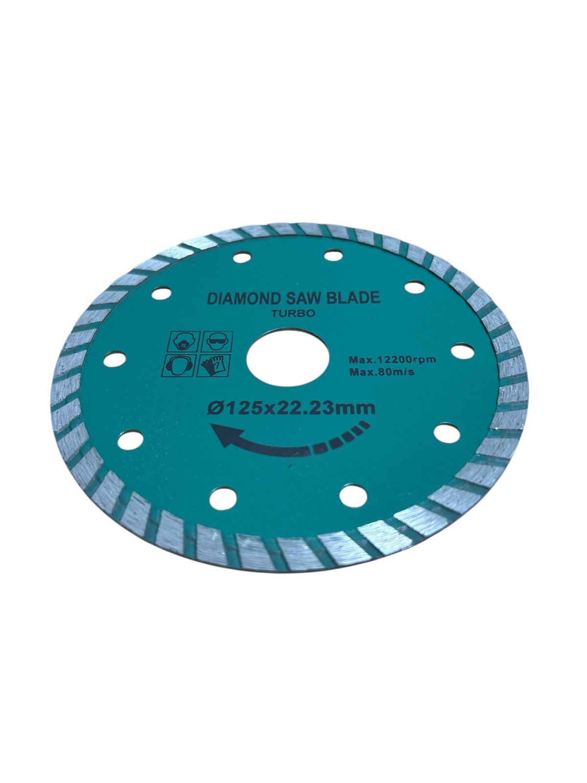 Disc Diamantat Turbo Ø125 mm × 22.23 mm – Ventilat – Pentru Beton, Piatră, Granit