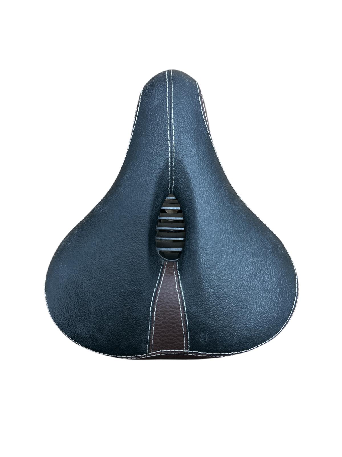 Șa bicicletă cu gaură centrală și design în 2 culori – 27 cm lungime, 23 cm lățime