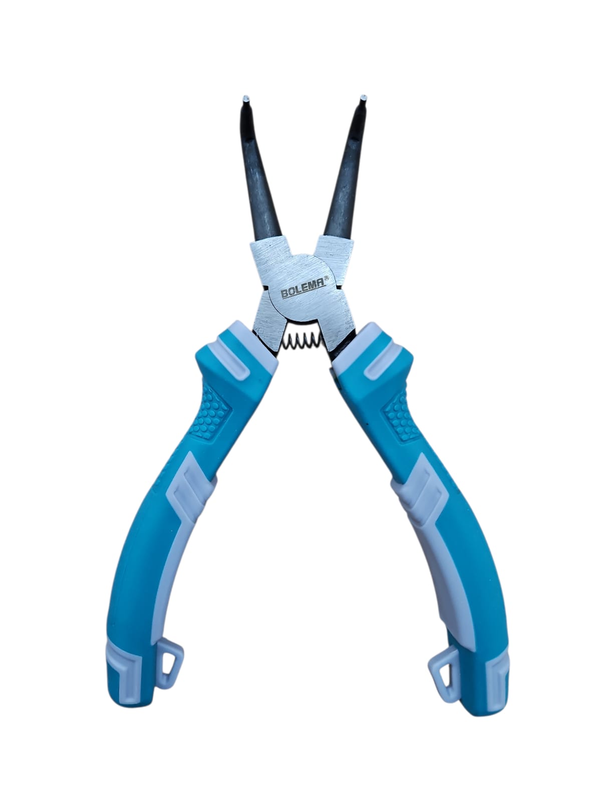 Clește pentru strângere siguranțe Seeger, 180 mm – vârf îndoit, ergonomic