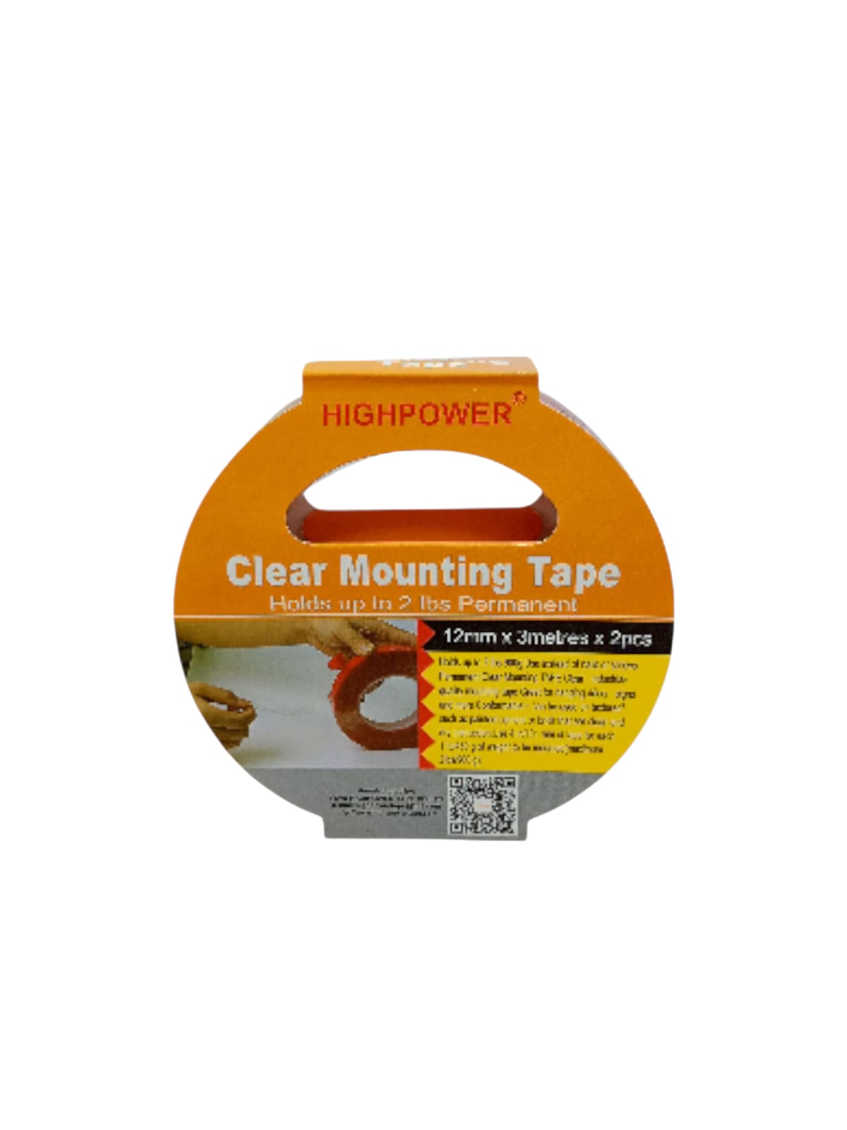 Bandă dublu-adezivă transparentă 12 mm x 3 m – 2 bucăți