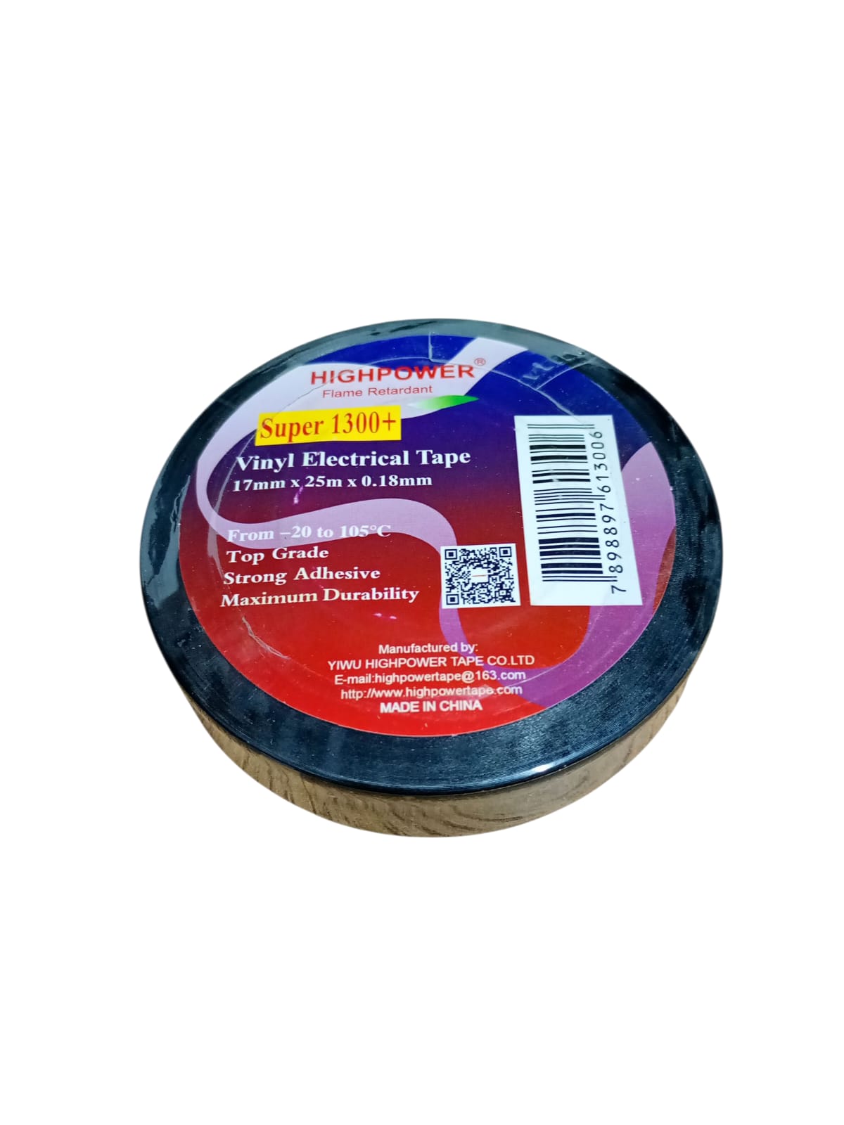 Bandă izolatoare PVC – 17 mm x 25 m x 0.18 mm – Rezistentă la temperatură și flacără