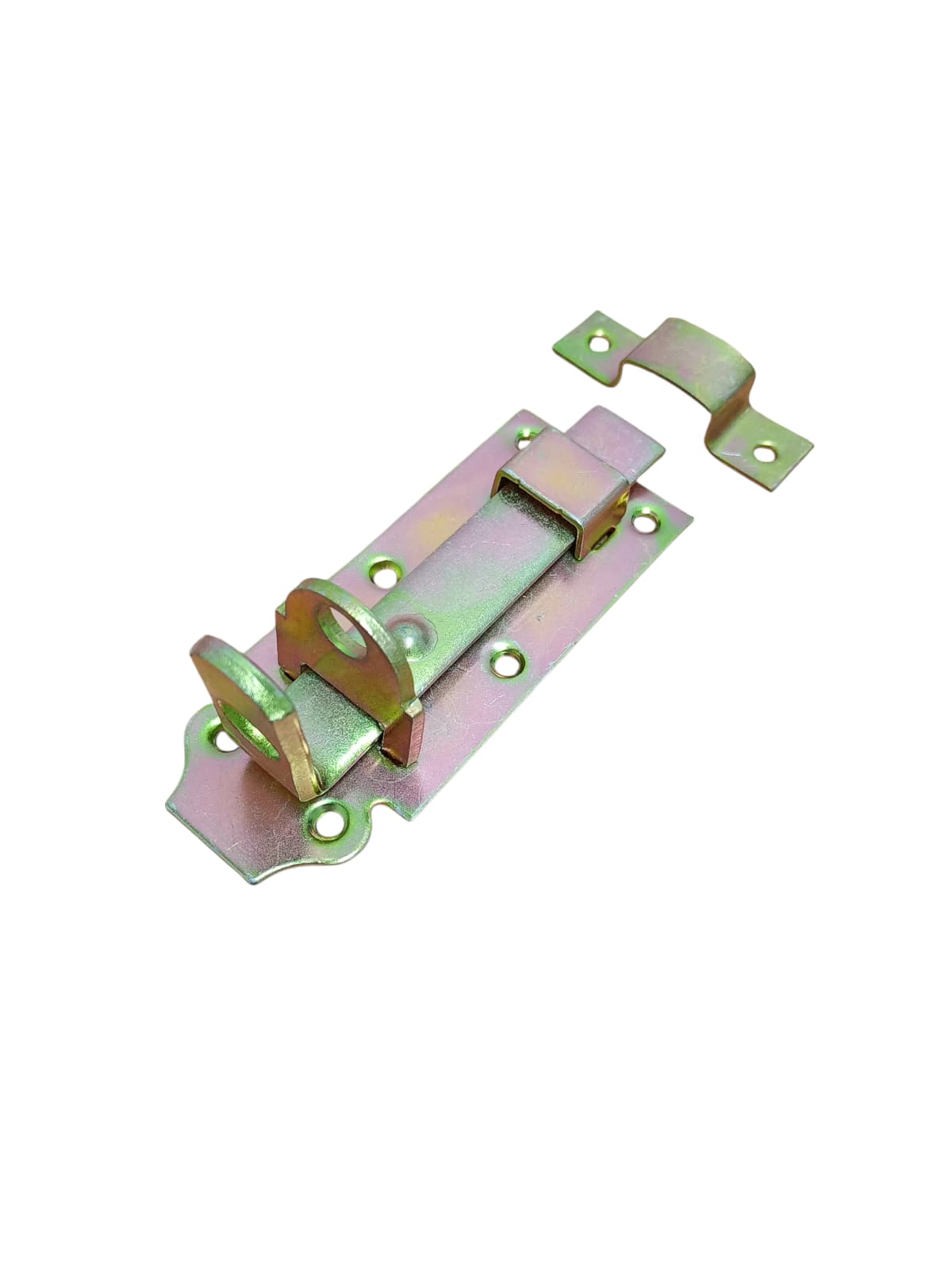 Zăvor metalic 100 mm x 40 mm cu gaură pentru lacăt – finisaj galvanizat