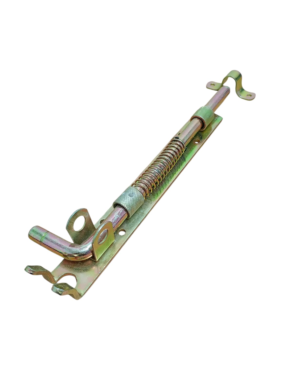 Zăvor vertical tip bolt cu arc – 230 mm x 30 mm, grosime placă 3 mm, finisaj galvanizat