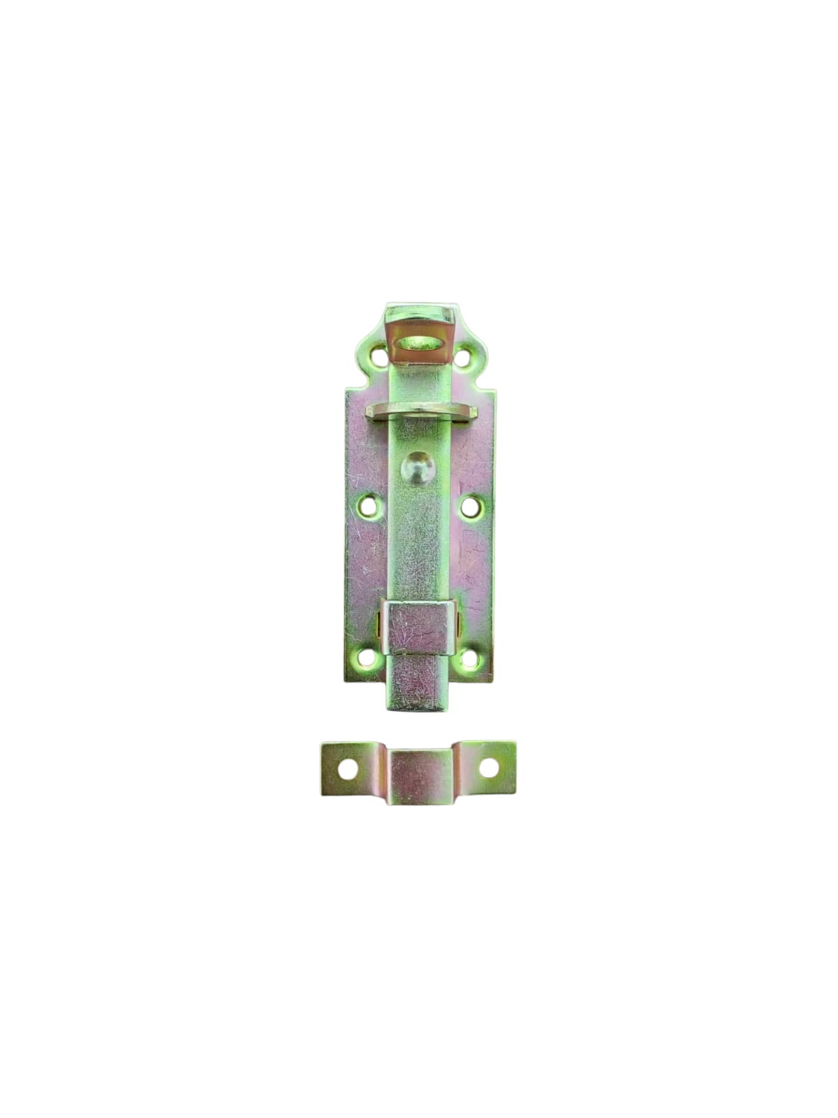 Zăvor metalic 100 mm x 40 mm cu gaură pentru lacăt – finisaj galvanizat
