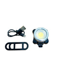 Stop bicicletă LED COB super luminos, reîncărcabil USB – 5 moduri, rezistent la apă