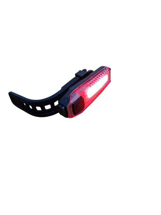 Lampă LED bicicletă spate – USB, lumină roșie sau albastră