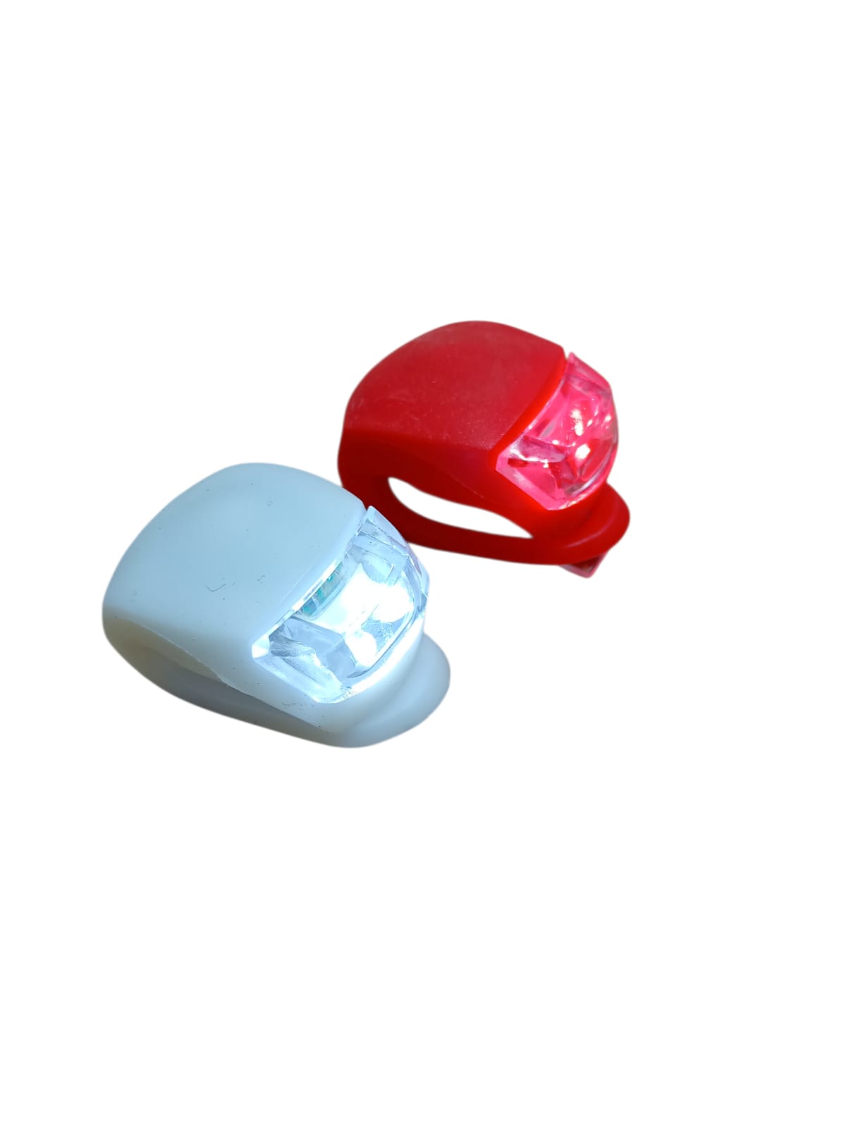 Set Lumini LED pentru Bicicletă – Față + Spate (Alb/Roșu)