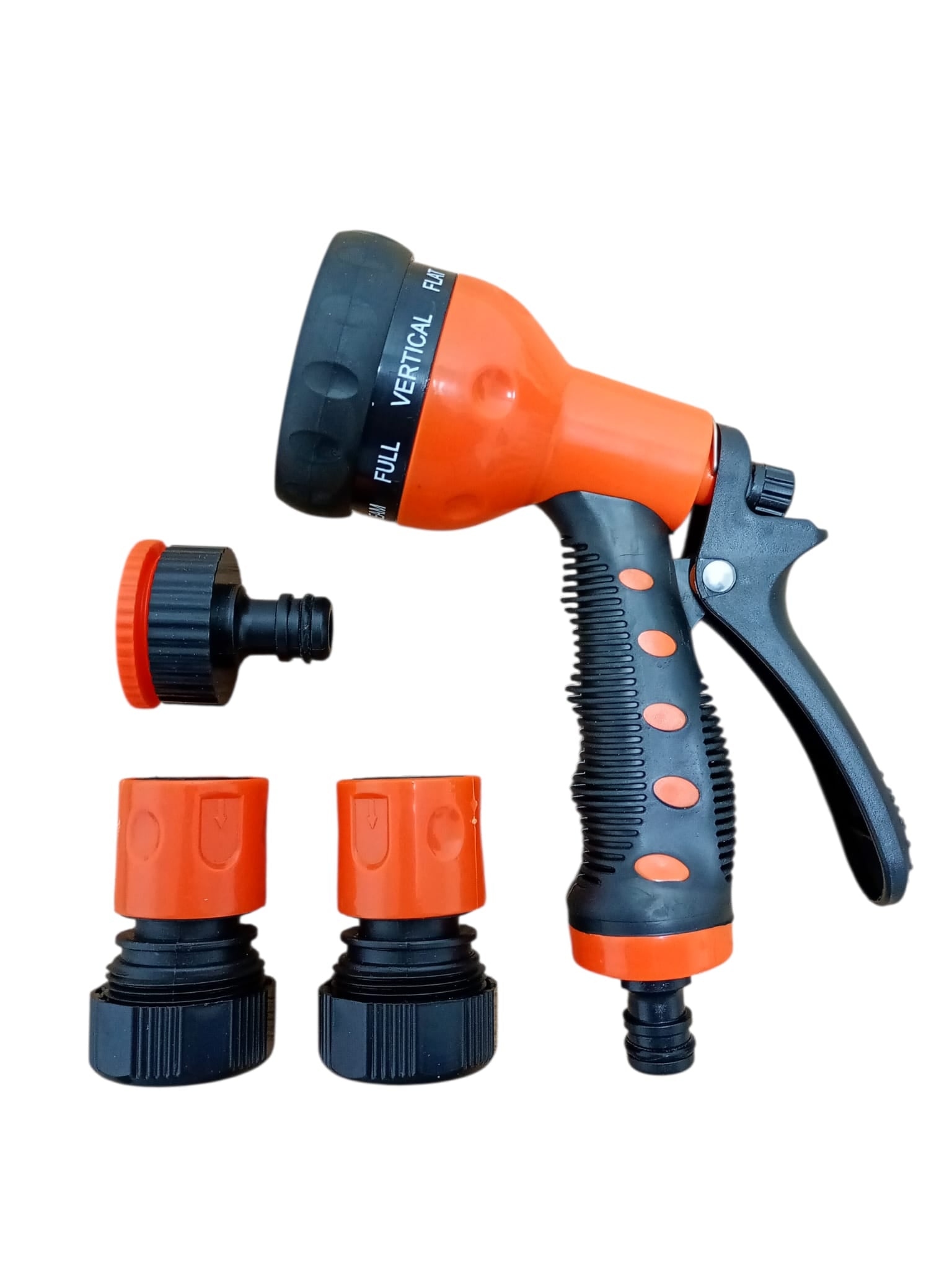 Set pistol de udat cu 8 funcții + 2 mufe rapide 3/4" și ștuț pentru cișmea