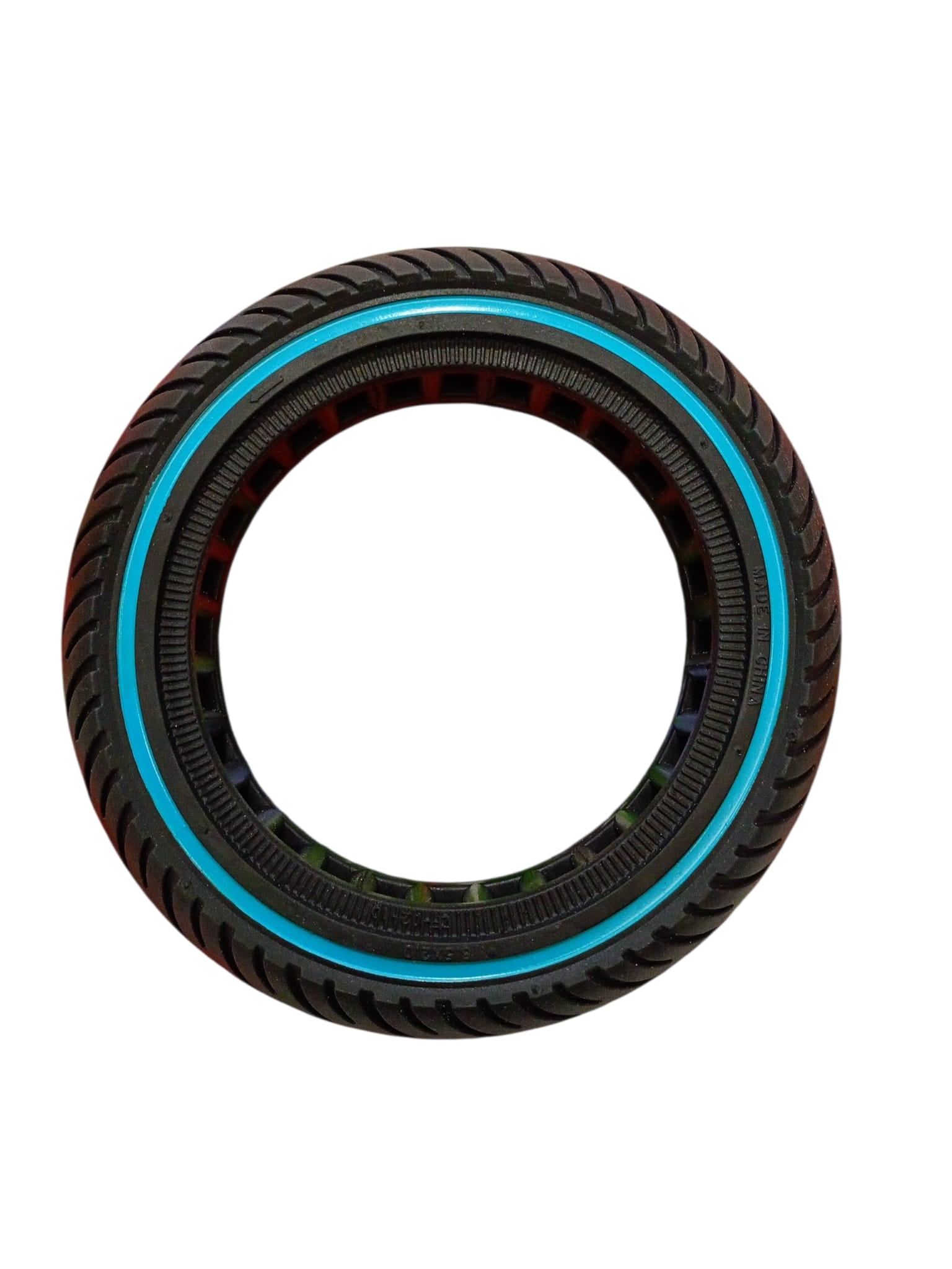 Anvelopă brută 8.5 inch cu dungă albastră pentru trotinetă electrică