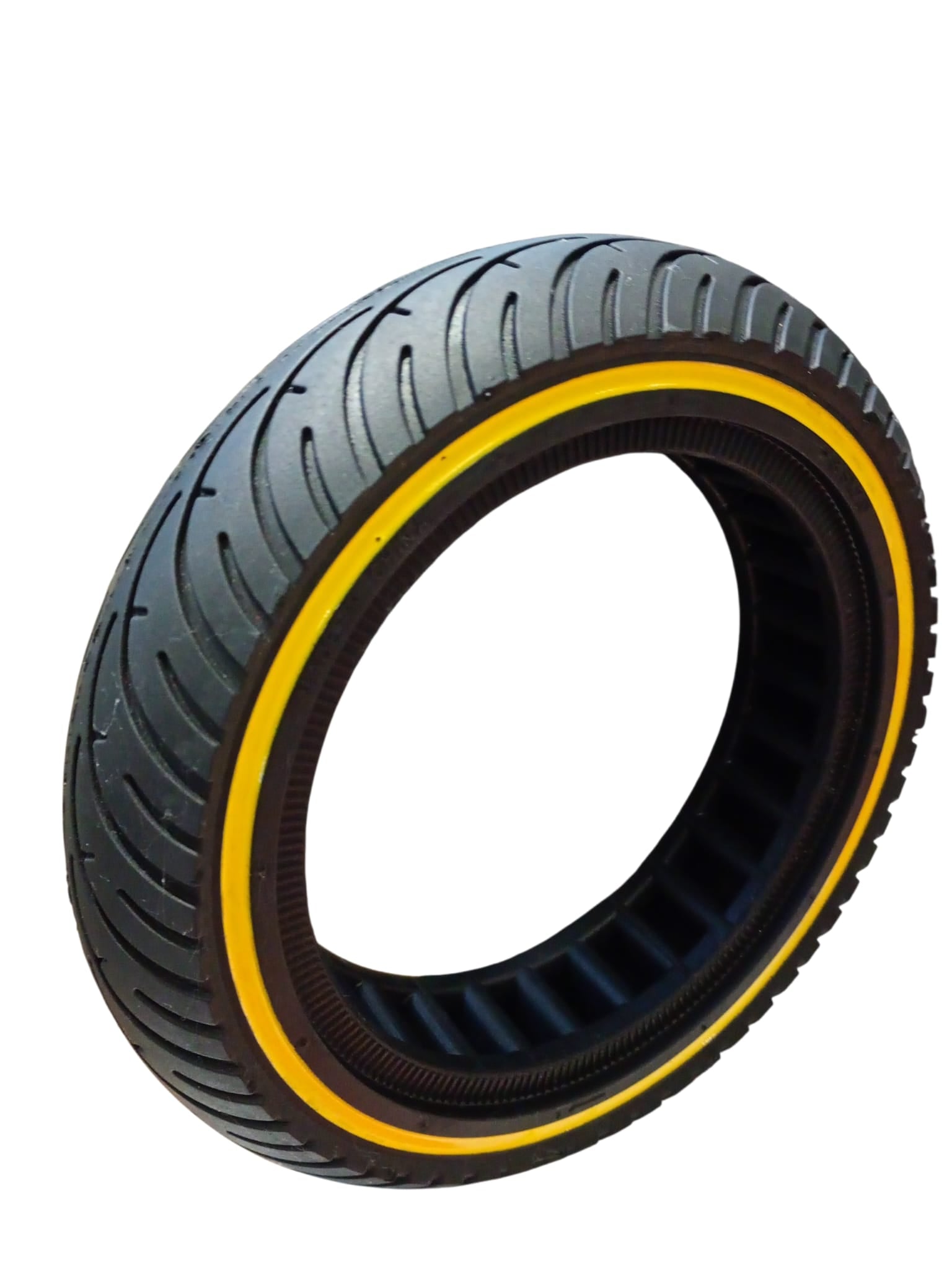 Anvelopă brută 8.5 inch cu dungă galbena pentru trotinetă electrică