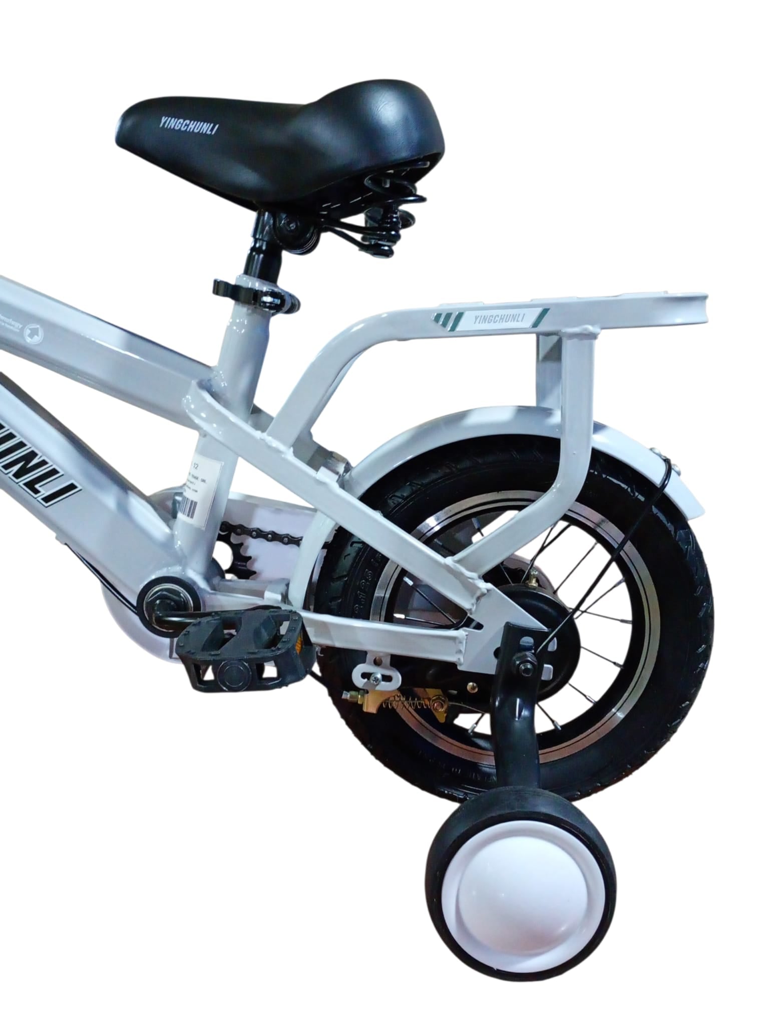 Bicicletă copii 12 inci alb-verde