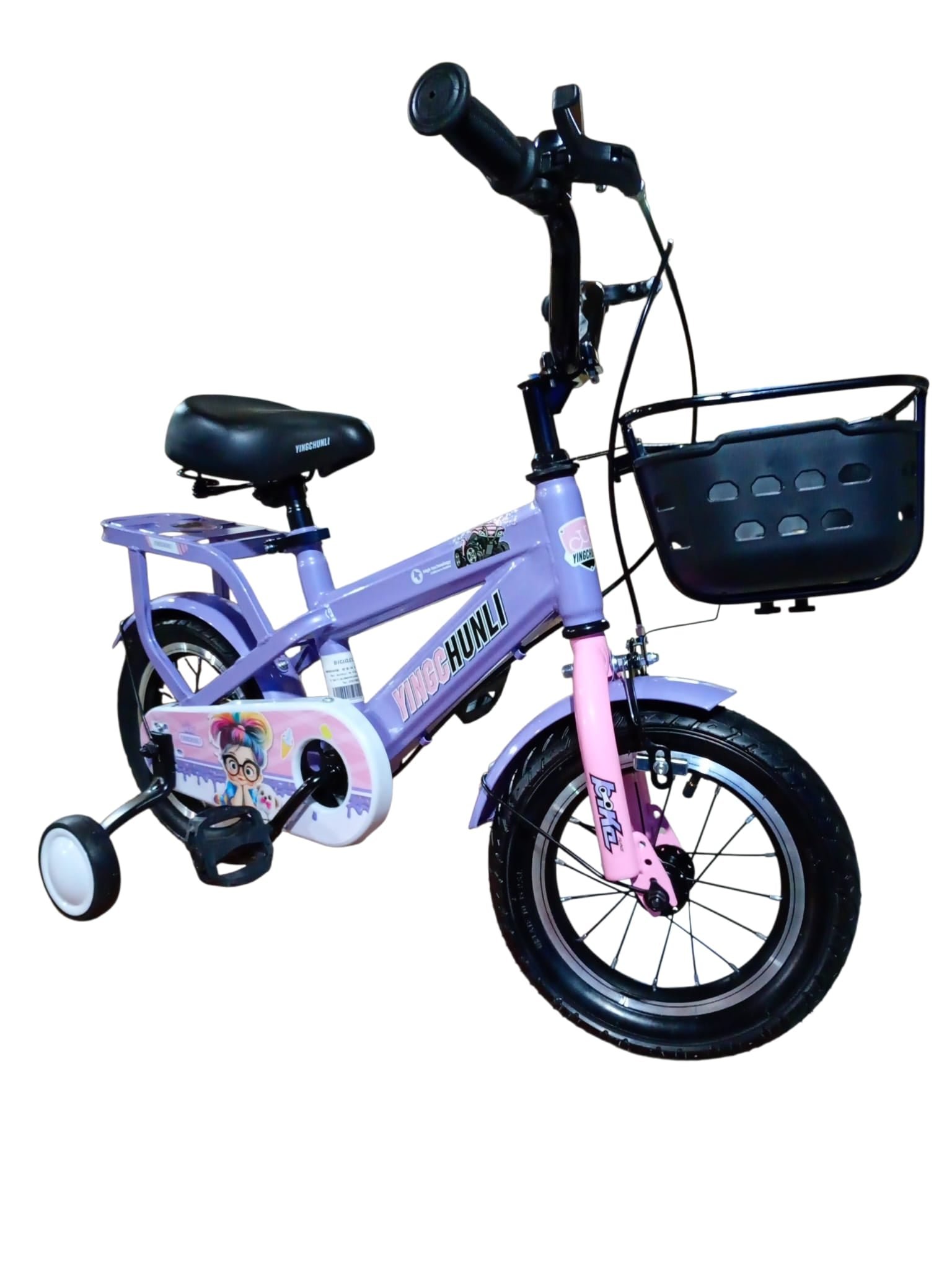 Bicicletă copii 12 inch mov