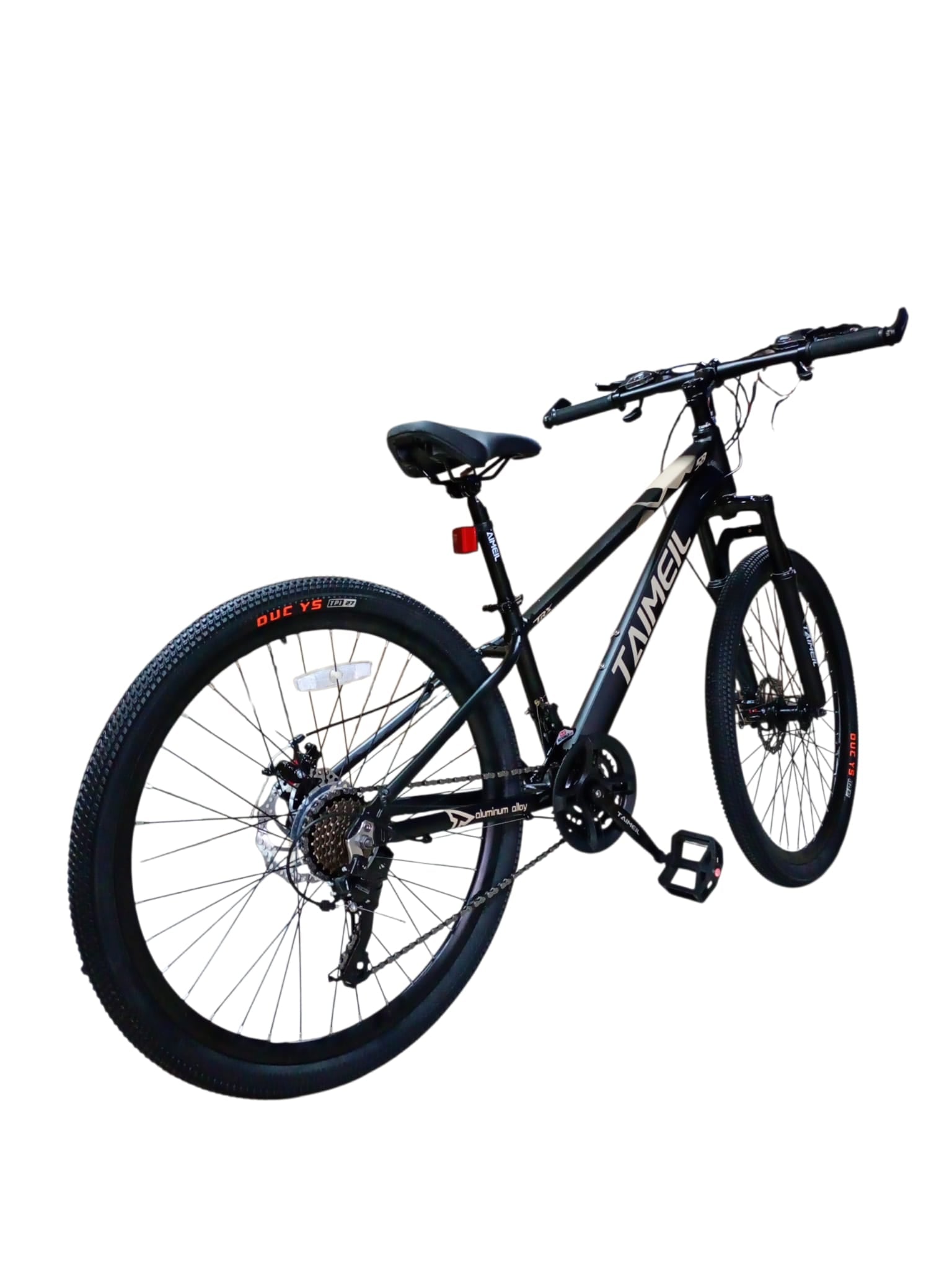Bicicletă MTB Taimeil 26 inch cu frâne pe disc, suspensie față și 21 viteze negru mat
